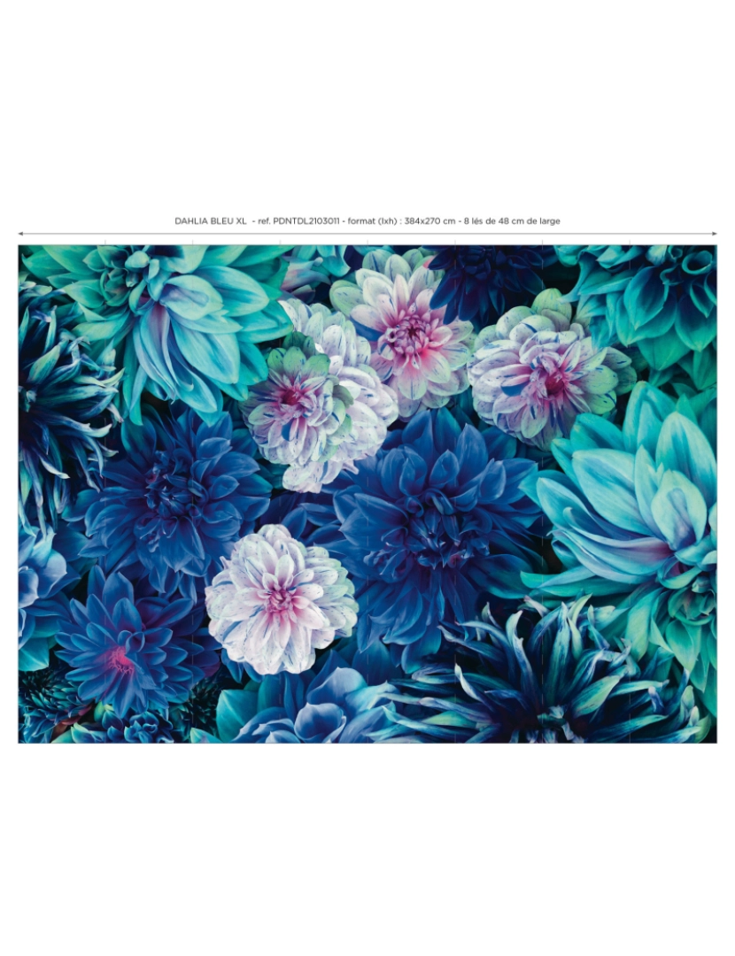 imagem de Papel de parede Dahlia bleu XL5