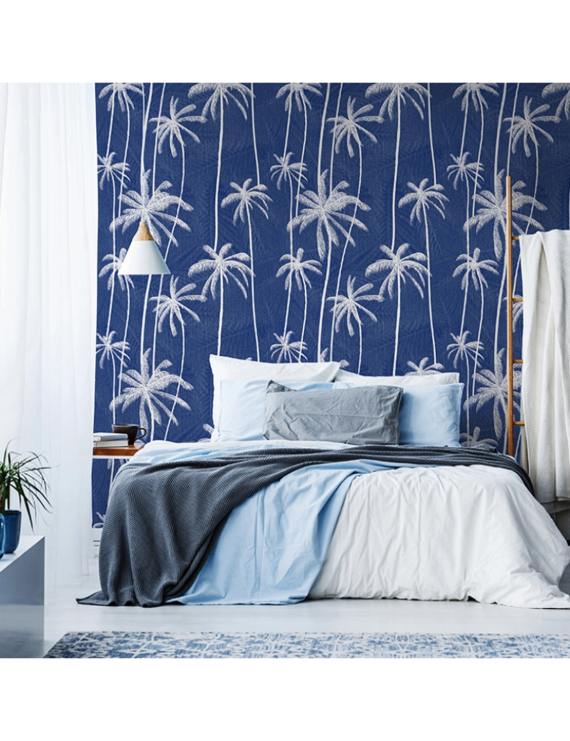 imagem de Papel de parede Palm jeans Marine1