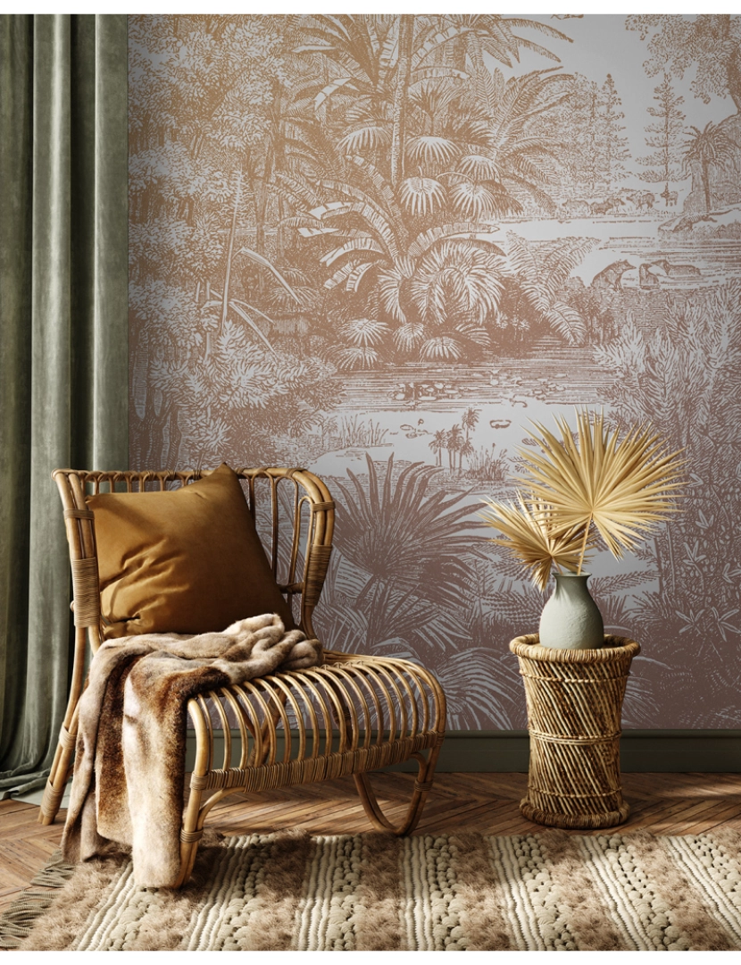 imagem de Papel de parede Araucaria - Ocre rose4