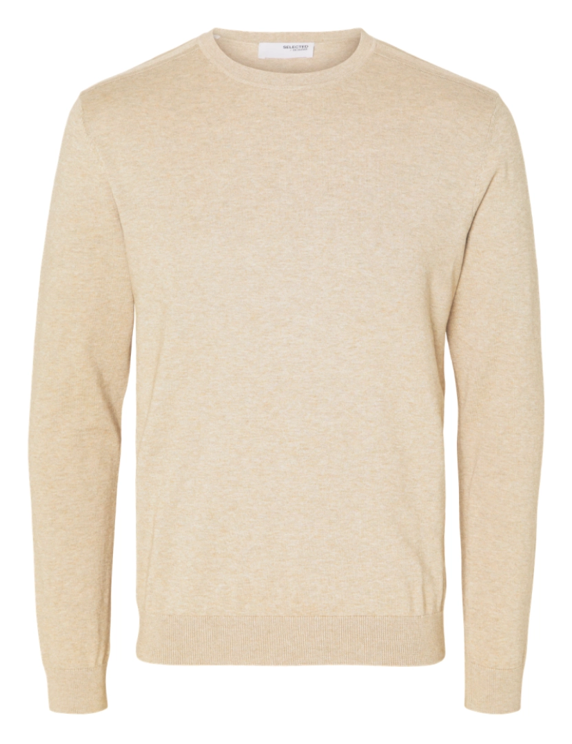 imagem de Selected Berg Pullover Crew Neck Kelp Bege1