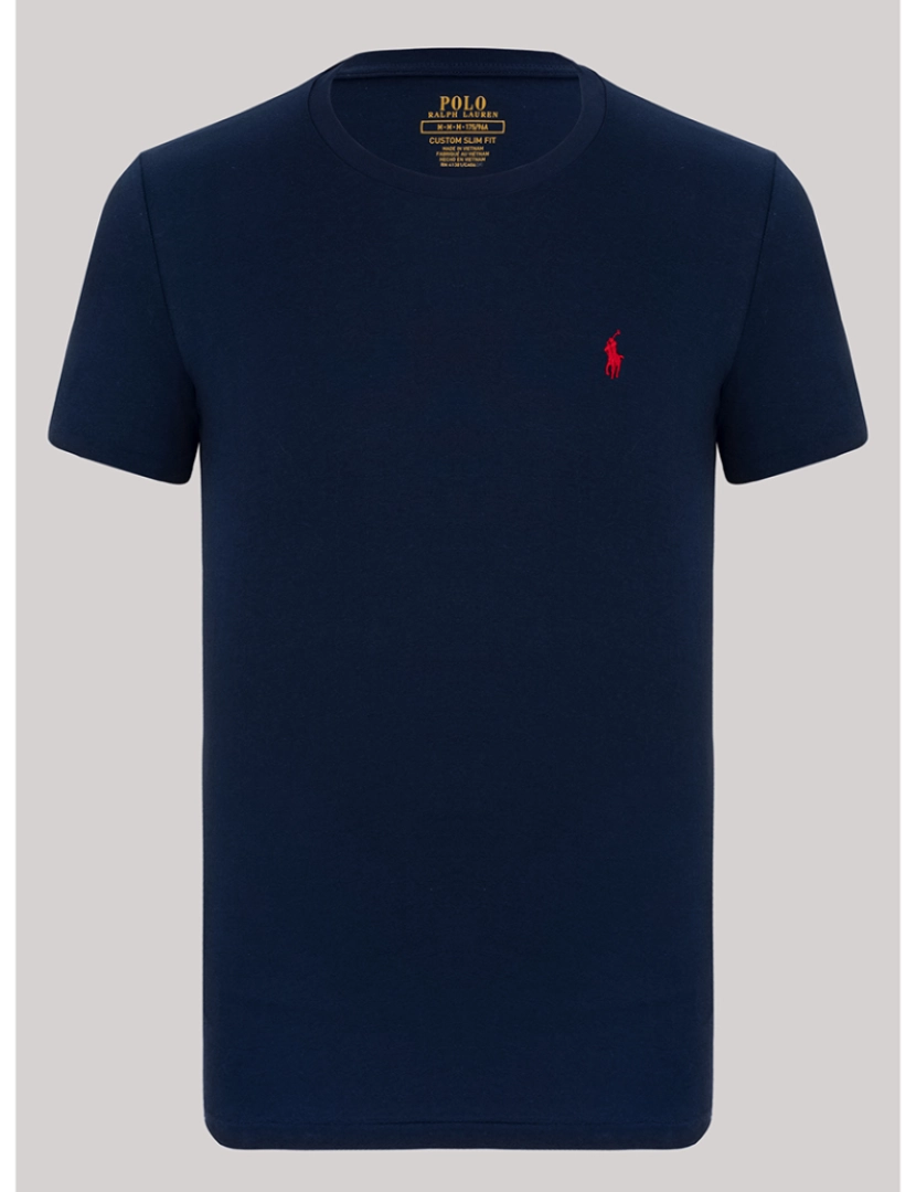 Ralph Lauren - T-shirt Decote Redondo Homem Azul Navy