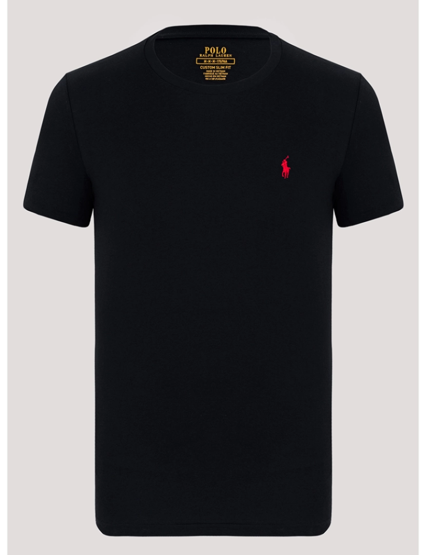 Ralph Lauren - T-shirt Decote Redondo Homem Preto