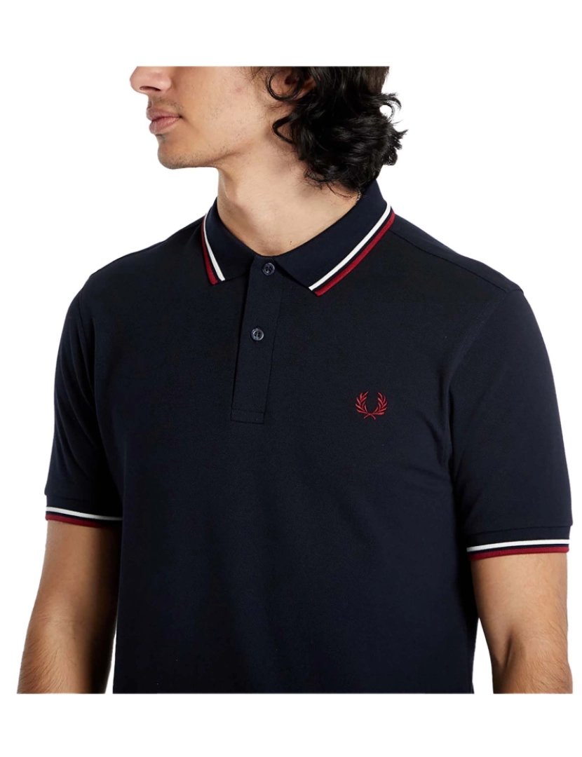 imagem de Camisa Polo Com Ponta Gêmea Fredperry Fp3