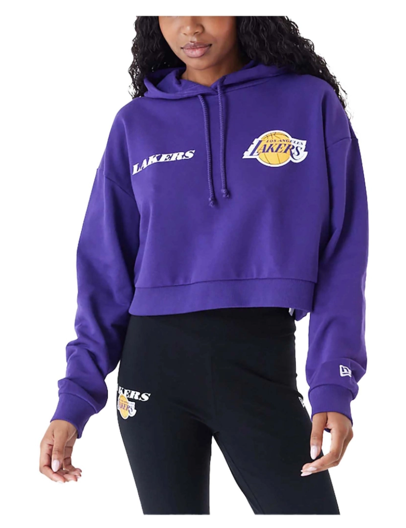 New Era - New Era Sweatshirt Nba Team Logo Crop Hoody Loslak Trpagd