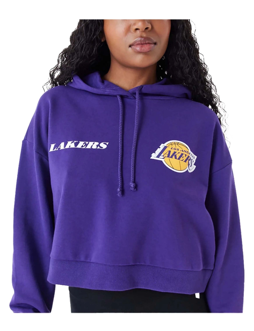 imagem de New Era Sweatshirt Nba Team Logo Crop Hoody Loslak Trpagd2