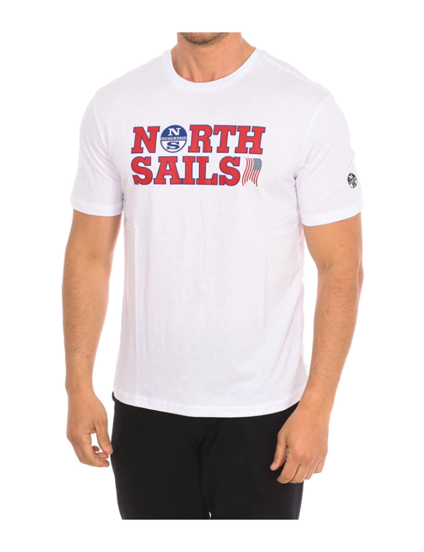 North Sails - T-shirt Homem Branco Vermelho