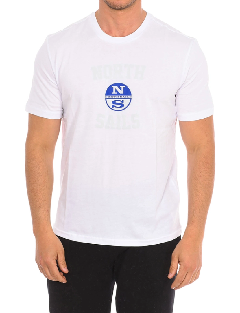 North Sails - T-shirt Homem Branco Azul