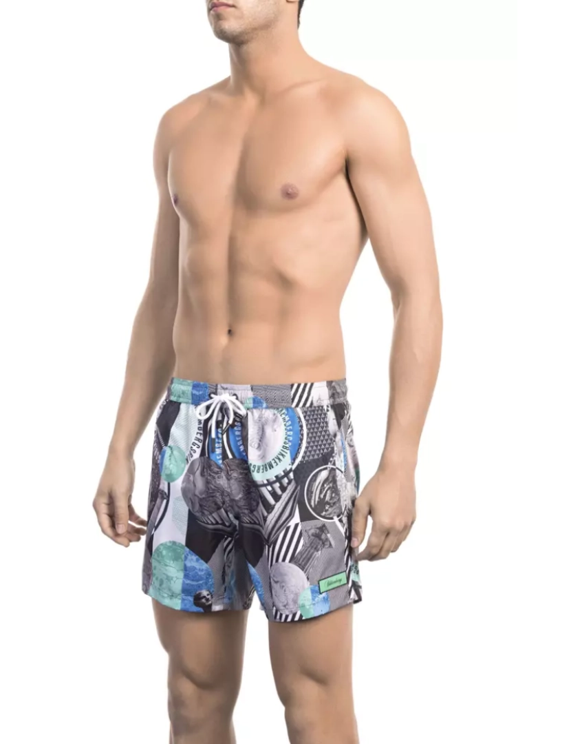 imagem de Bikkembergs Shorts de banho com estampa vibrante1