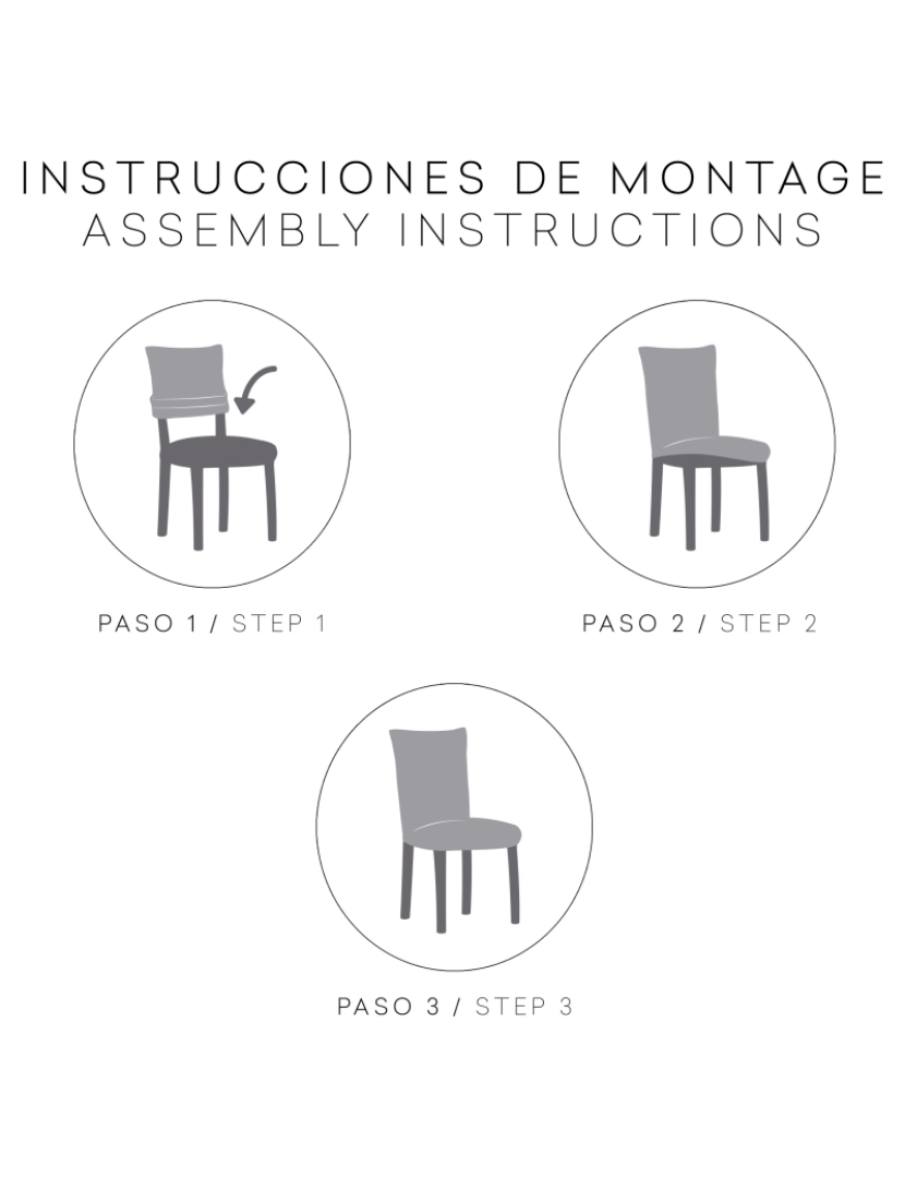 imagem de Pack de 2 capas elásticas para cadeira (proteção completa) 40x70 cm Flexihug cor bege3