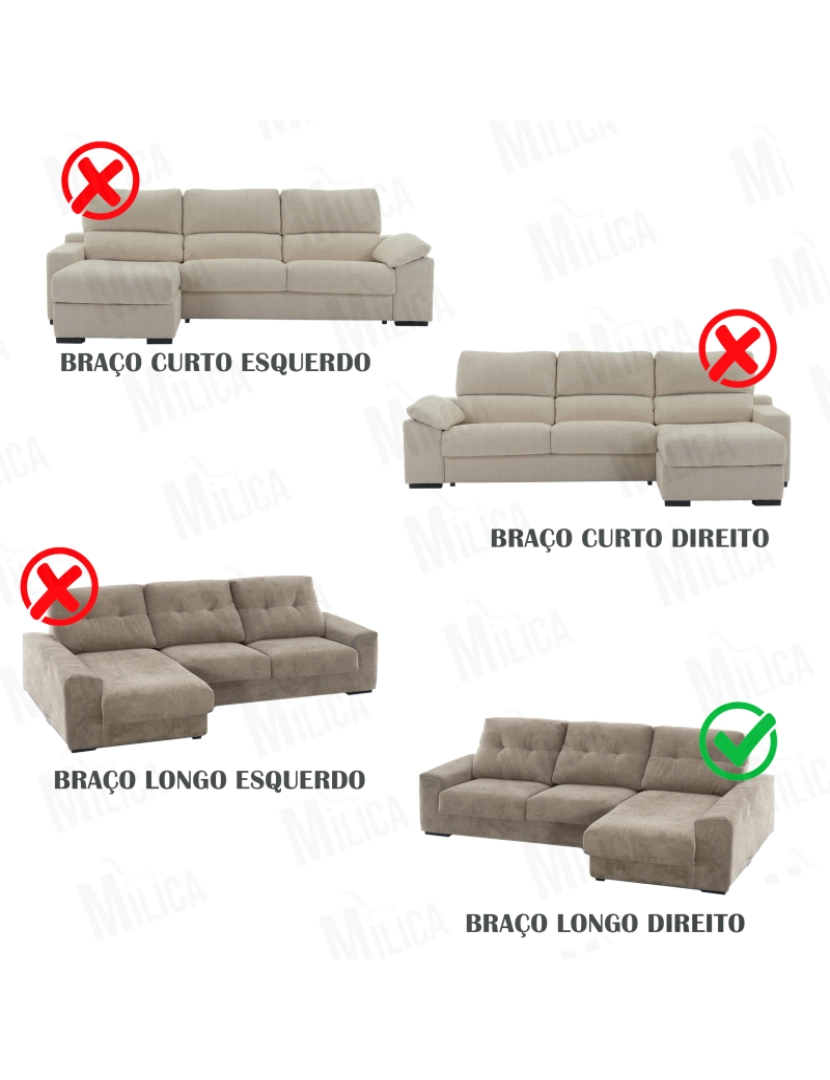 imagem de Capa multielástica para sofá chaise longue relax, em forma de L, com assentos reclináveis e braço longo orientação direita, tecido durável e adaptável Flexihug, cor cinza7