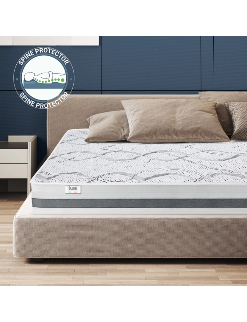 imagem de Colchão de solteiro 80x195 Memory  Memory Foam  Altura 22 cm  Fabricado em Itália3