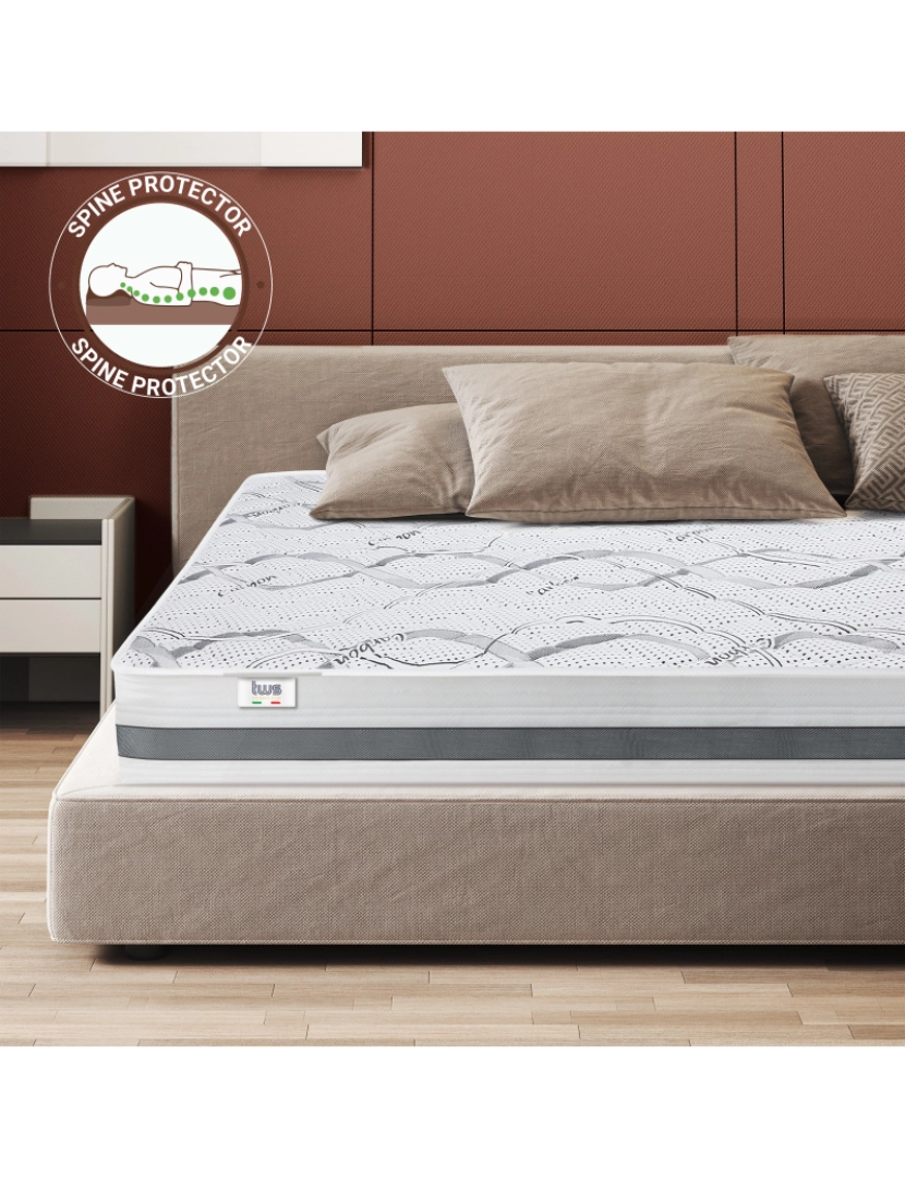 imagem de Colchão de solteiro 80x190  Memory Foam  Altura 27 cm  Fabricado em Itália3