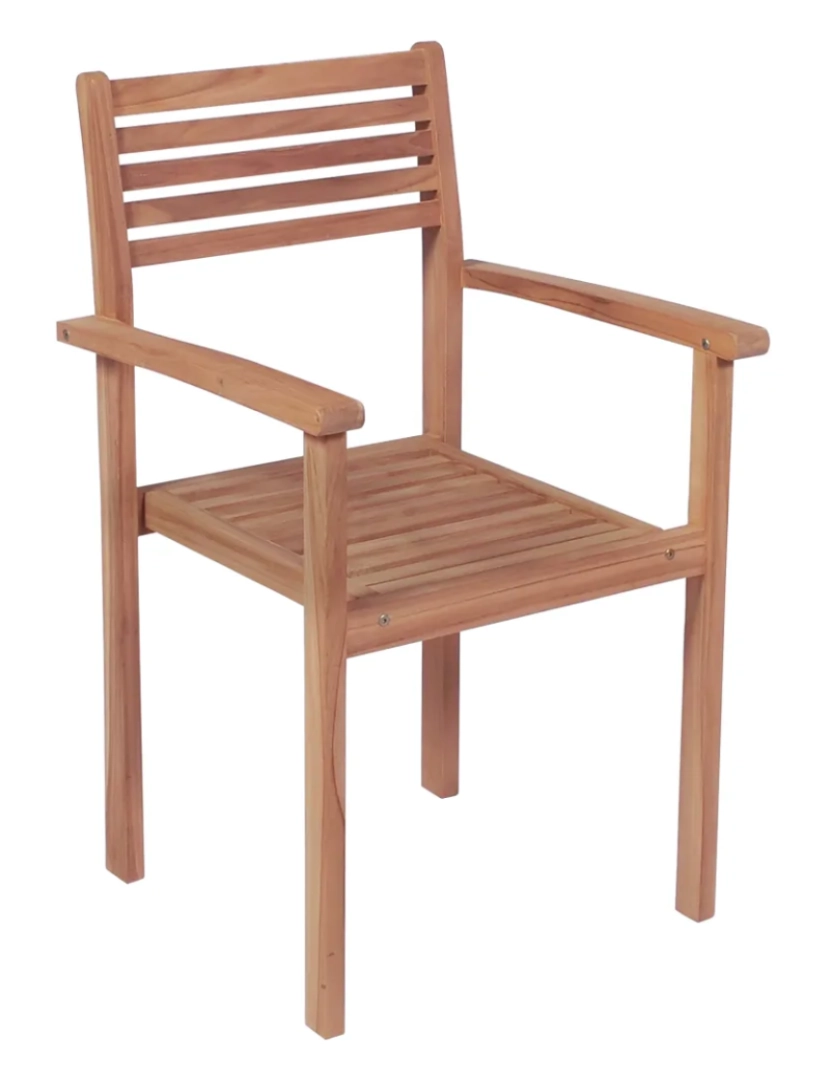 imagem de Cadeiras de jardim c/ almofadões bege 4 pcs，Poltrona de jardim，Cadeira exterior teca maciça CFW492657