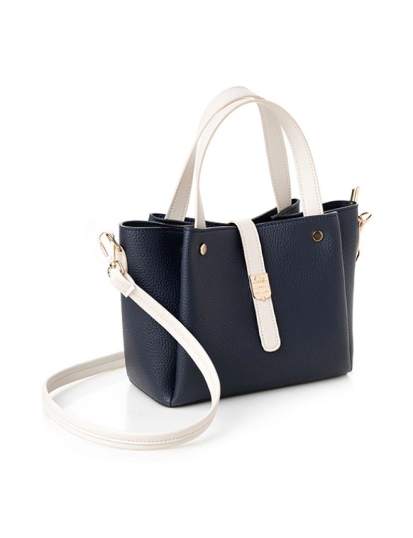 Vince Camuto - Mala Bellagio Azul Escuro, Creme