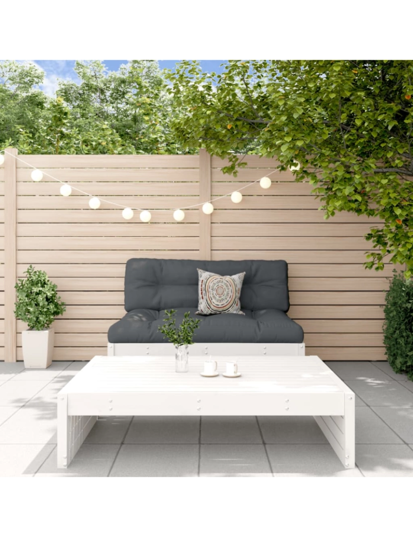 Vidaxl - 2 pcs conjunto lounge de jardim Conjuntos Relax Jardim madeira de pinho maciça branco CFW357412