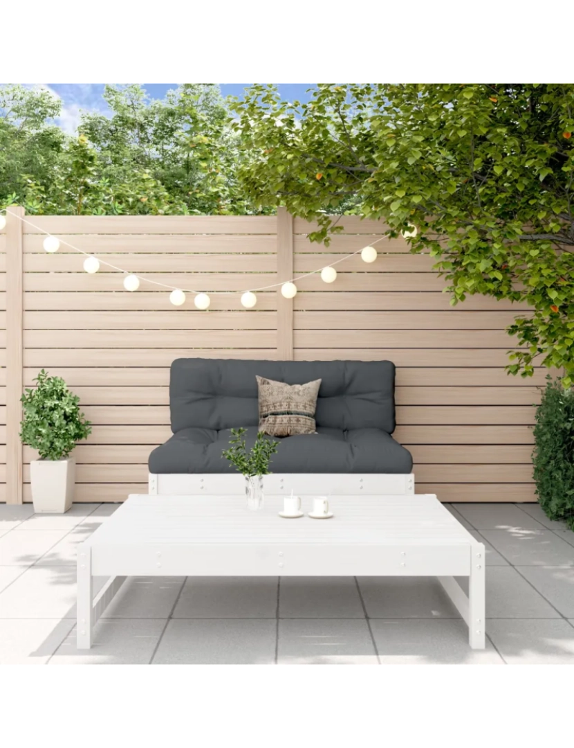 Vidaxl - 2 pcs conjunto lounge de jardim Conjuntos Relax Jardim madeira de pinho maciça branco CFW952212