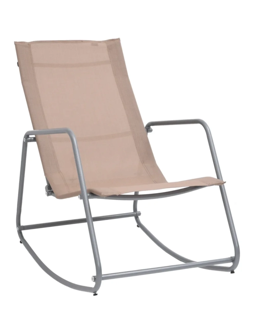 Vidaxl - Cadeira de baloiço p/ jardim，Poltrona de jardim，Cadeira exterior 95x54x85 cm textilene cinza-acast. CFW274767