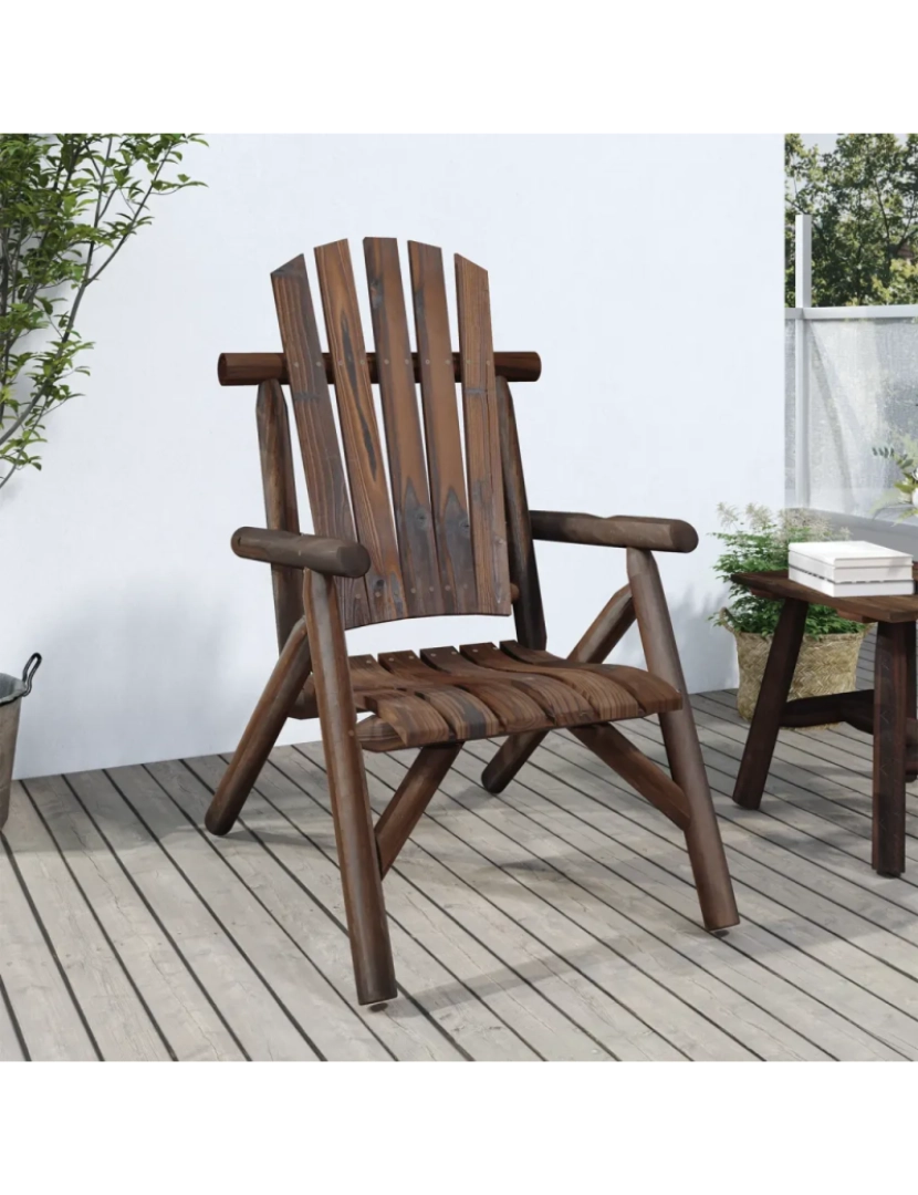 Vidaxl - Cadeira de jardim，Poltrona de jardim，Cadeira exterior 68x86x103 cm madeira de abeto maciça CFW210166