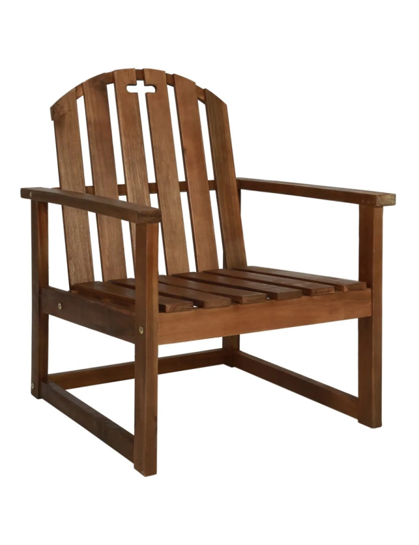 imagem de 2 pcs Cadeiras de jardim，Poltrona de jardim，Cadeira exterior madeira de acácia maciça CFW7698322