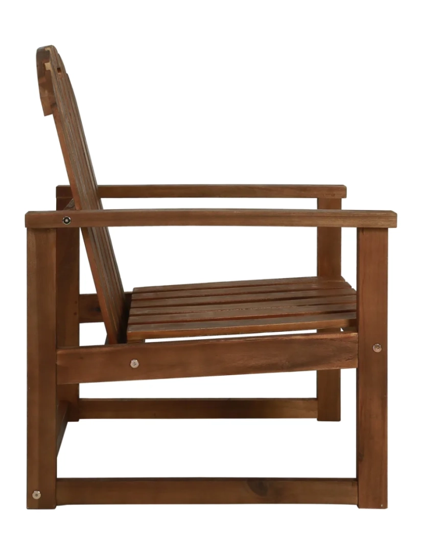 imagem de 2 pcs Cadeiras de jardim，Poltrona de jardim，Cadeira exterior madeira de acácia maciça CFW7698323