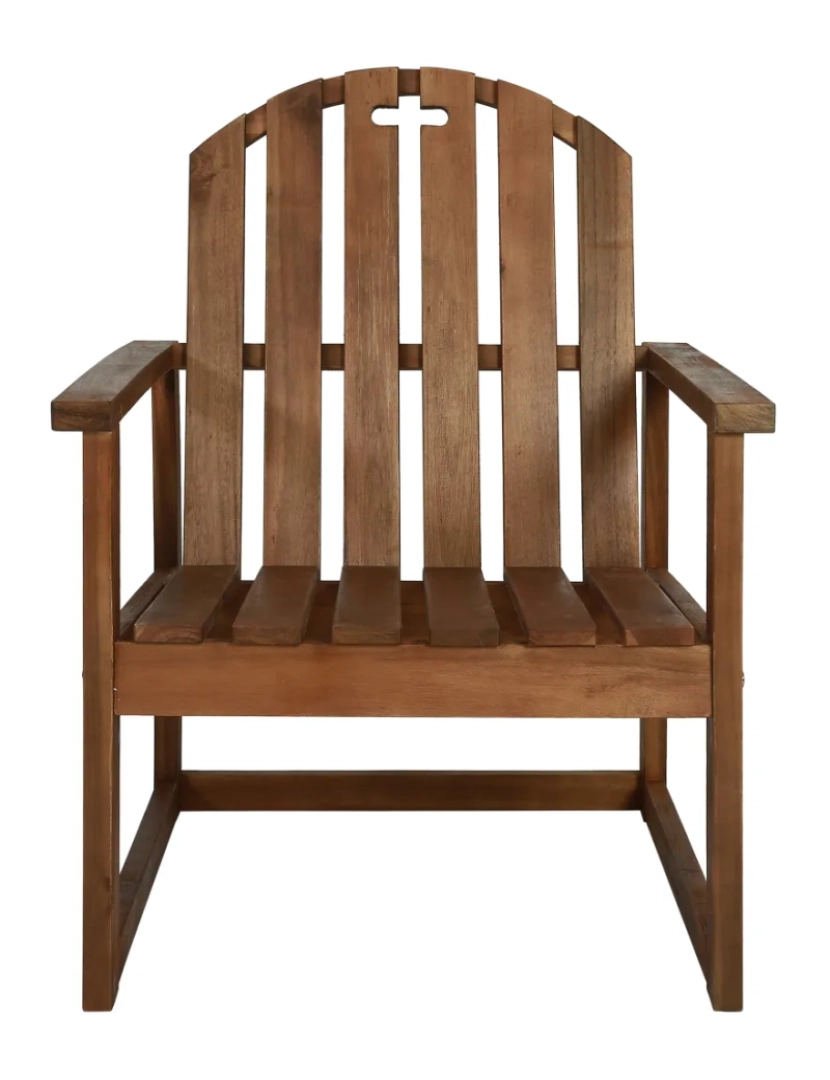 imagem de 2 pcs Cadeiras de jardim，Poltrona de jardim，Cadeira exterior madeira de acácia maciça CFW7698325