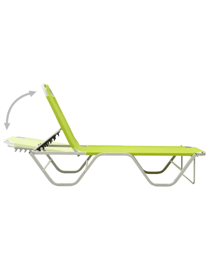 imagem de espreguiçadeira，Cadeira de repouso，Cadeira de descanso alumínio e textilene verde CFW2289455