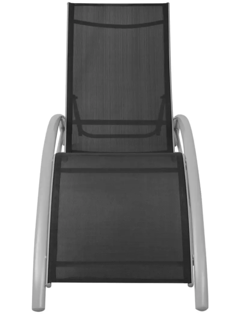imagem de espreguiçadeira，Cadeira de repouso，Cadeira de descanso alumínio preto CFW8498392