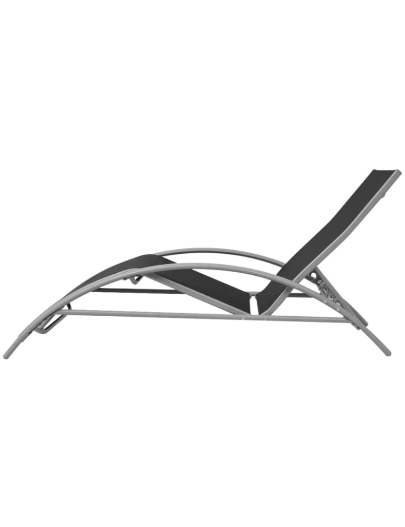imagem de espreguiçadeira，Cadeira de repouso，Cadeira de descanso alumínio preto CFW8498393