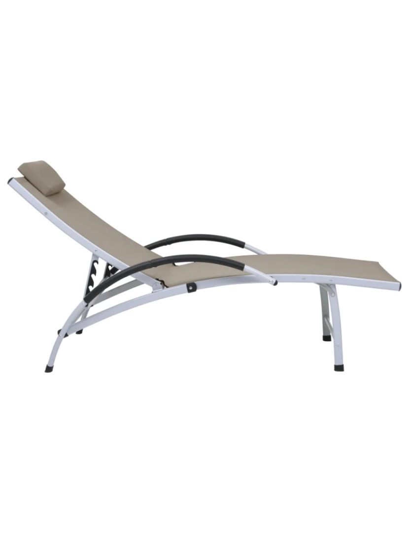 imagem de espreguiçadeira，Cadeira de repouso，Cadeira de descanso alumínio textilene cinzento-acastanhado CFW5703932