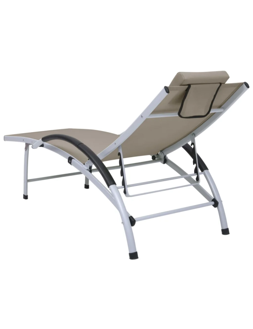 imagem de espreguiçadeira，Cadeira de repouso，Cadeira de descanso alumínio textilene cinzento-acastanhado CFW5703934