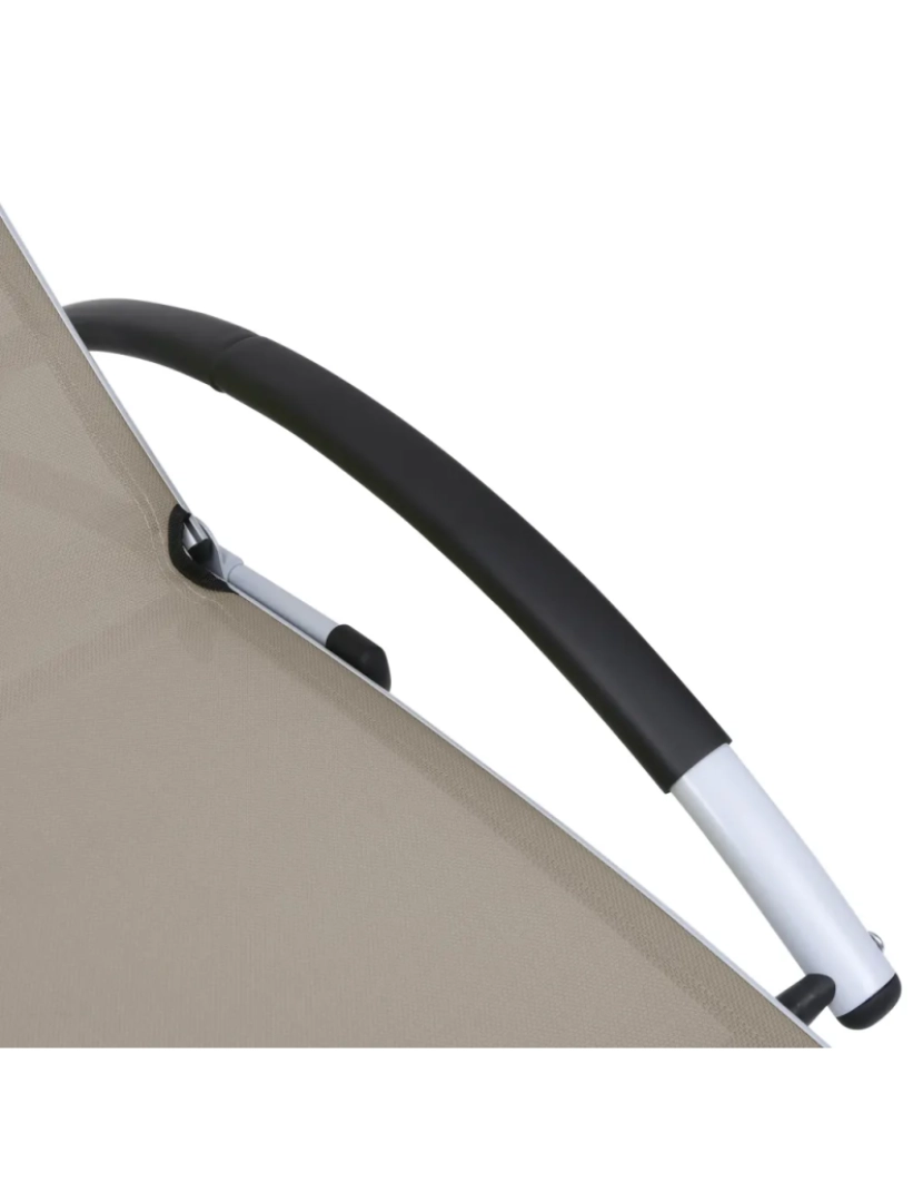 imagem de espreguiçadeira，Cadeira de repouso，Cadeira de descanso alumínio textilene cinzento-acastanhado CFW5703937