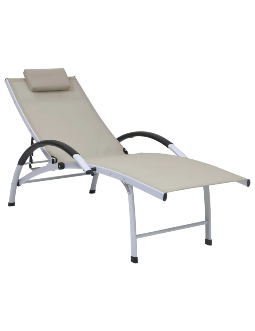 Vidaxl - espreguiçadeira，Cadeira de repouso，Cadeira de descanso alumínio textilene creme CFW452796