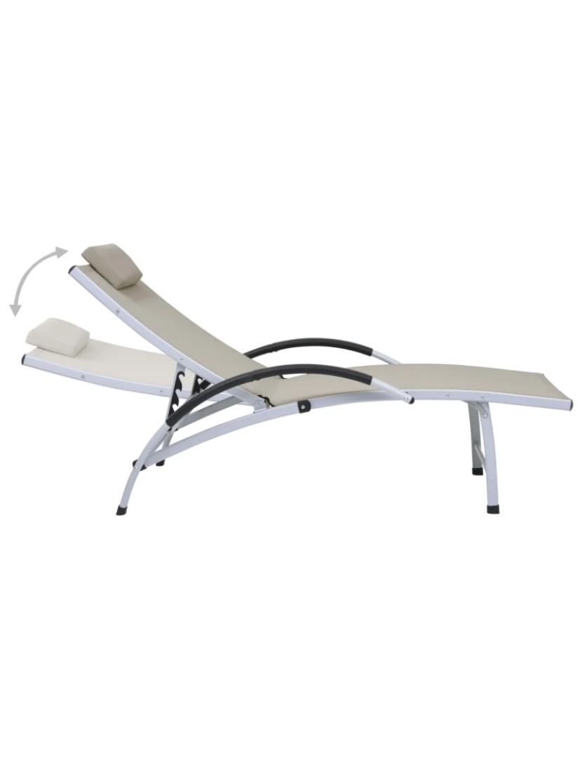 imagem de espreguiçadeira，Cadeira de repouso，Cadeira de descanso alumínio textilene creme CFW4527963