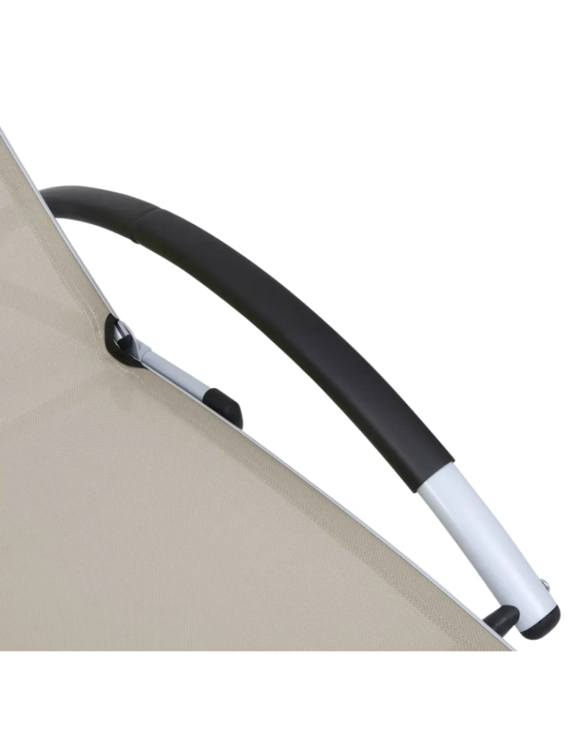 imagem de espreguiçadeira，Cadeira de repouso，Cadeira de descanso alumínio textilene creme CFW4527967