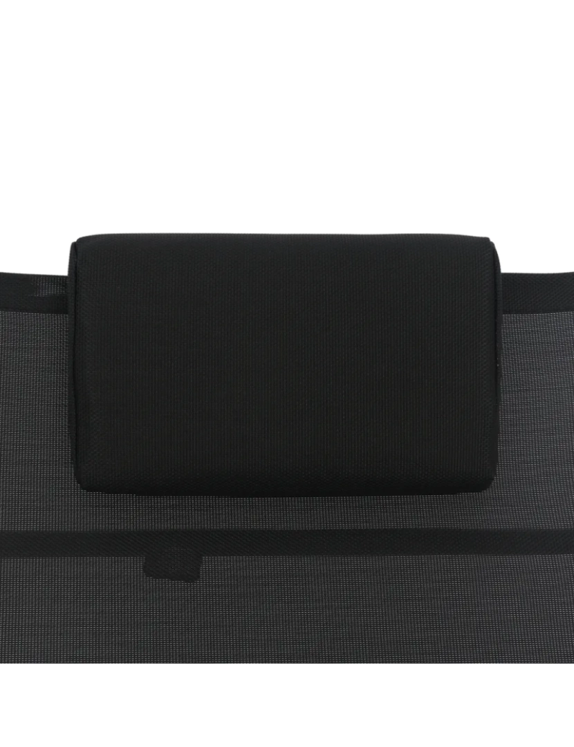 imagem de espreguiçadeira，Cadeira de repouso，Cadeira de descanso alumínio textilene preto CFW1460806