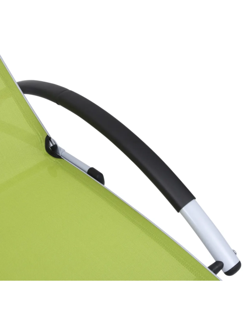 imagem de espreguiçadeira，Cadeira de repouso，Cadeira de descanso alumínio textilene verde CFW2062787