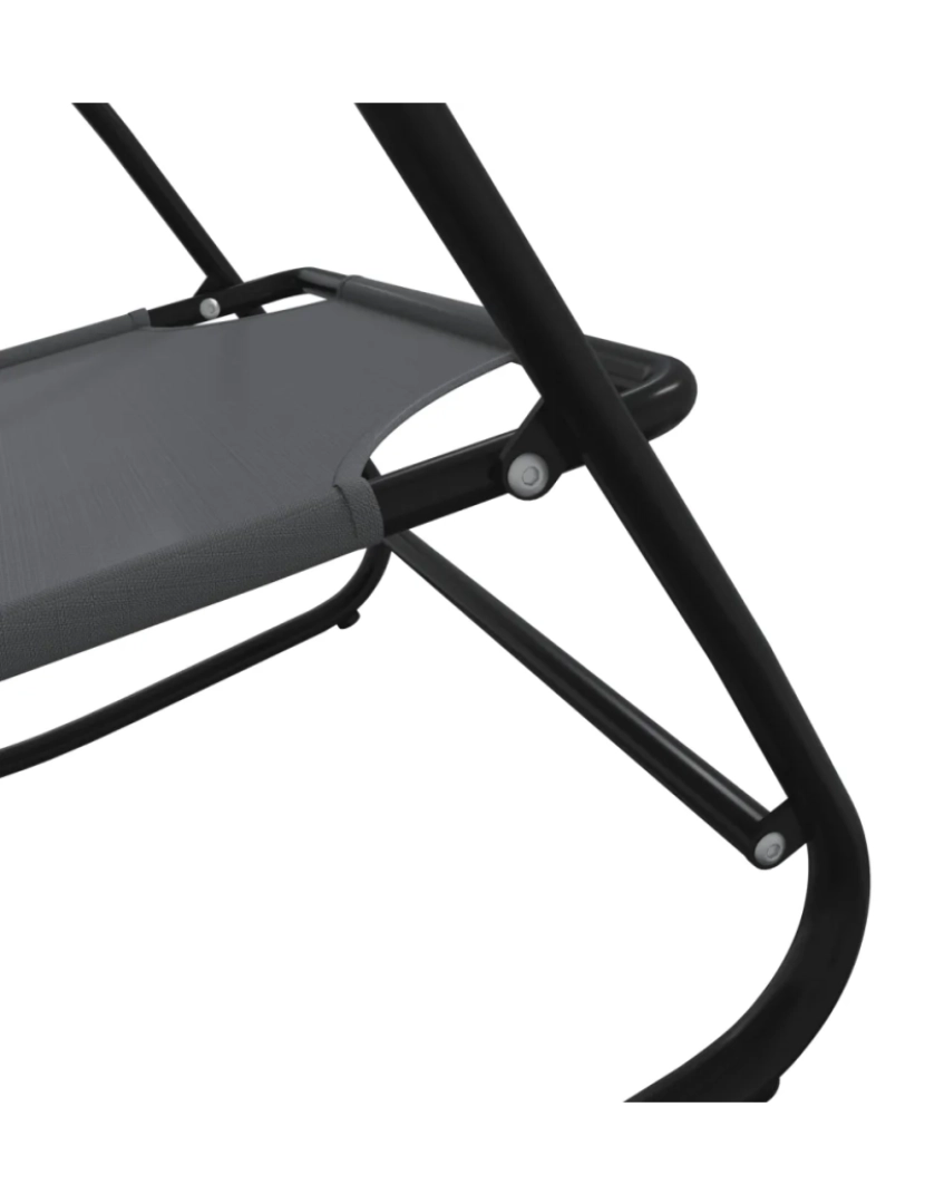 imagem de espreguiçadeira，Cadeira de repouso，Cadeira de descanso baloiço aço e textilene cinzento CFW6724645