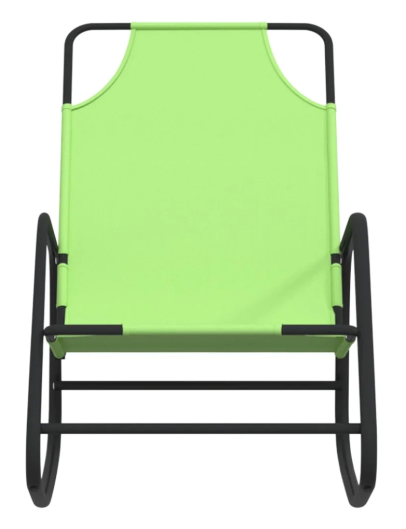 imagem de espreguiçadeira，Cadeira de repouso，Cadeira de descanso baloiço aço e textilene verde CFW8344253