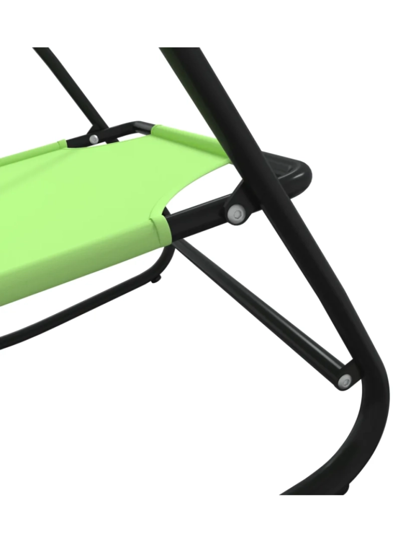 imagem de espreguiçadeira，Cadeira de repouso，Cadeira de descanso baloiço aço e textilene verde CFW8344255