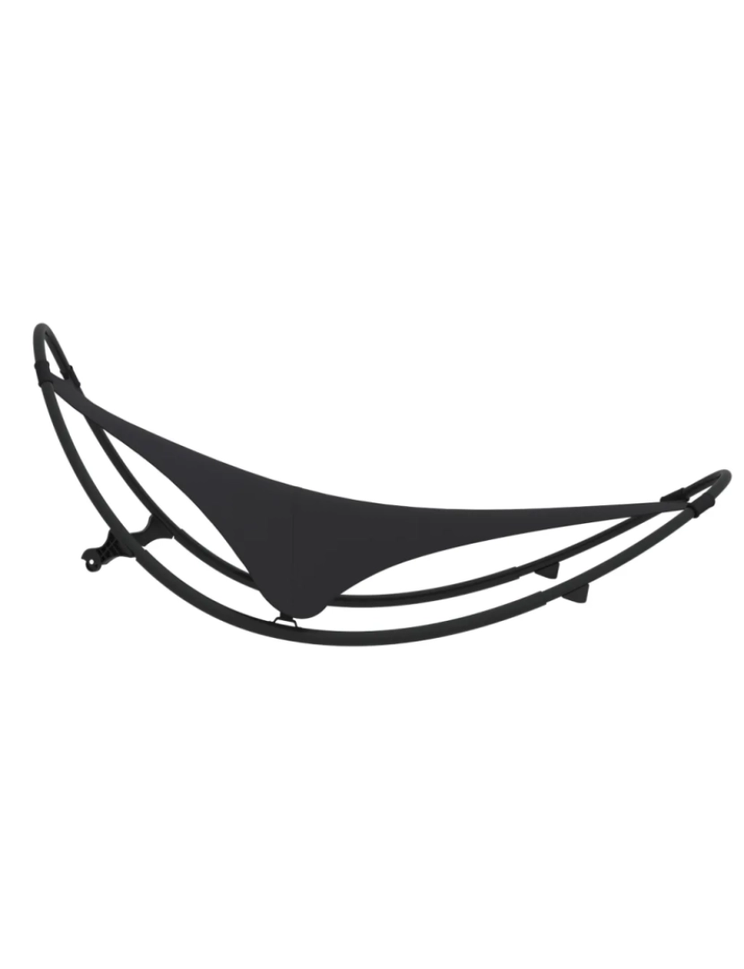 imagem de espreguiçadeira，Cadeira de repouso，Cadeira de descanso baloiço c/ rodas aço e textilene preto CFW3659514