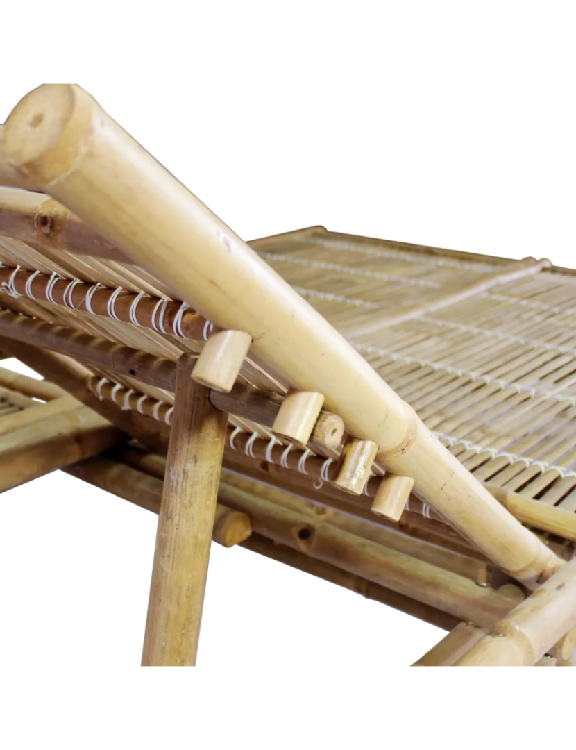 imagem de espreguiçadeira，Cadeira de repouso，Cadeira de descanso c/ almofadões para 2 pessoas bambu CFW3216656