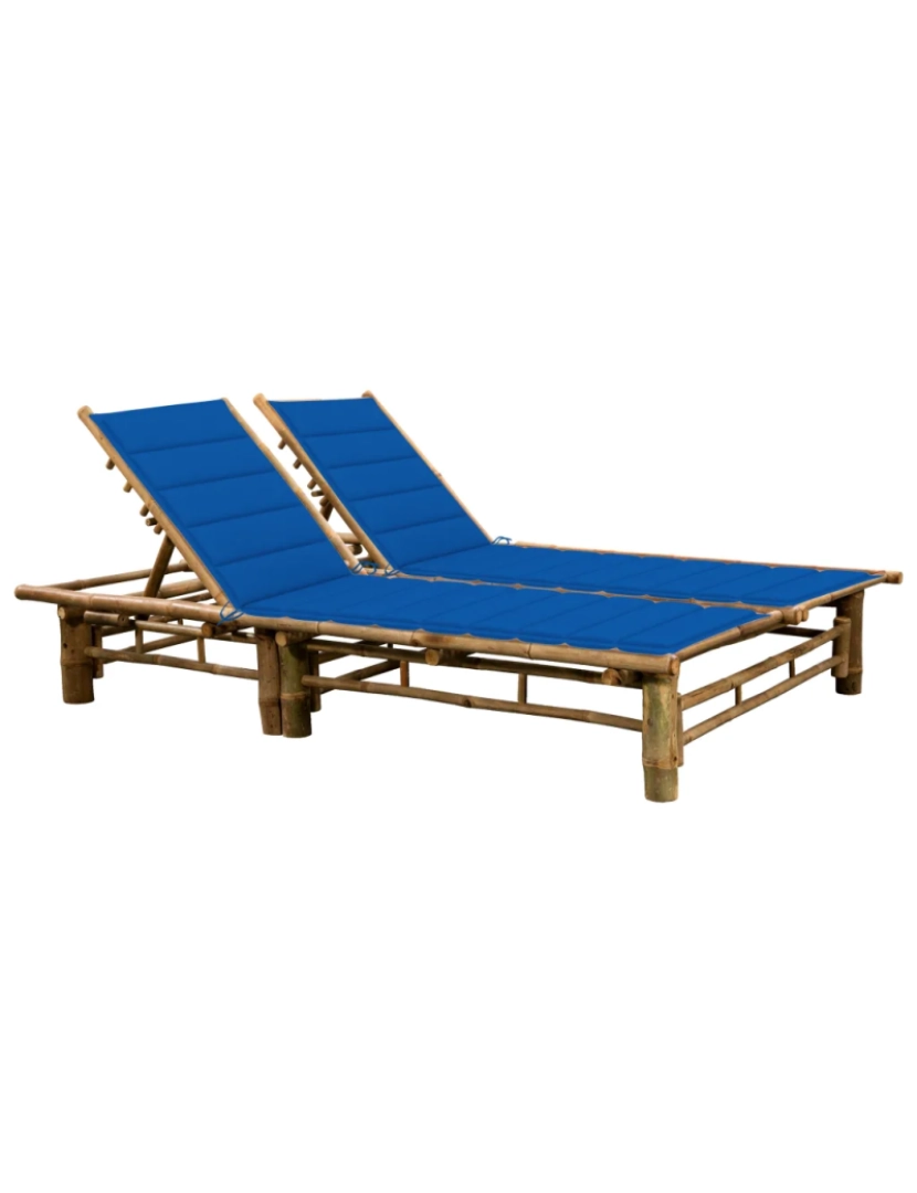 Vidaxl - espreguiçadeira，Cadeira de repouso，Cadeira de descanso c/ almofadões para 2 pessoas bambu CFW430540
