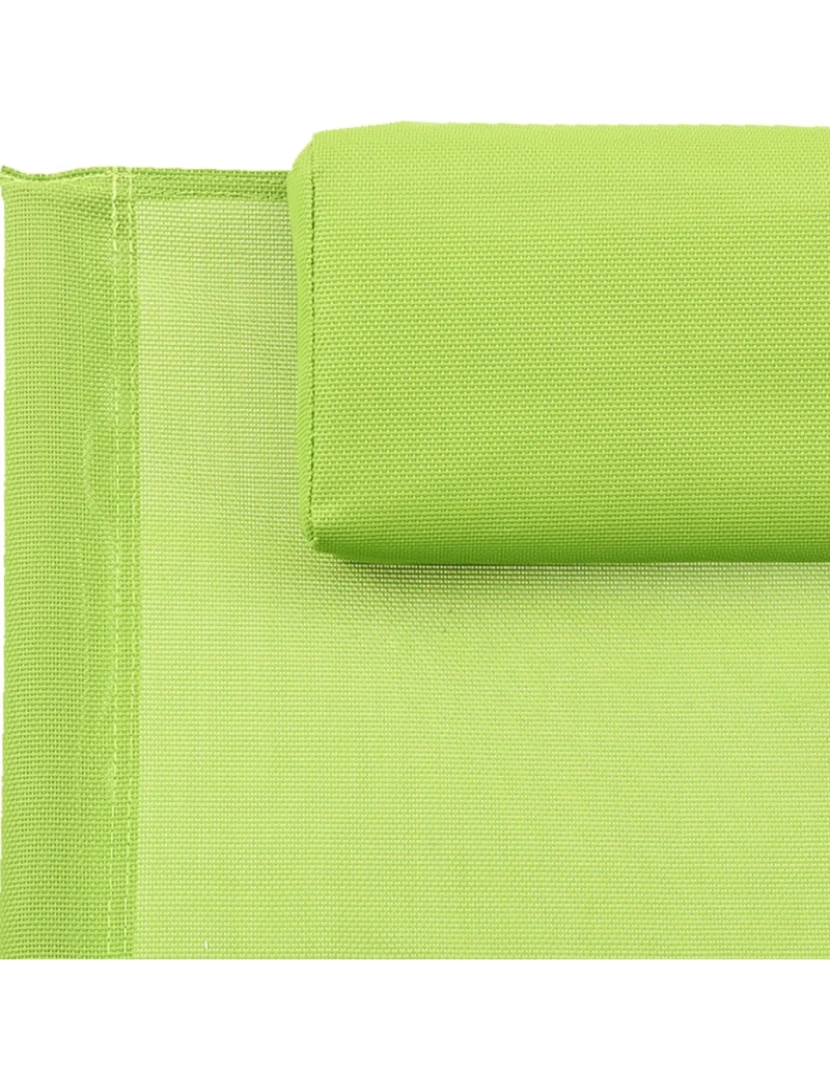 imagem de espreguiçadeira，Cadeira de repouso，Cadeira de descanso com almofada aço e textilene verde CFW2171786