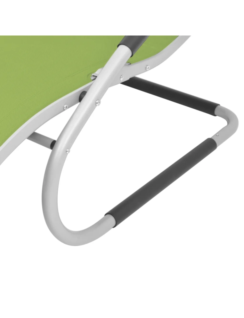 imagem de espreguiçadeira，Cadeira de repouso，Cadeira de descanso com almofadão alumínio e textilene verde CFW7423276