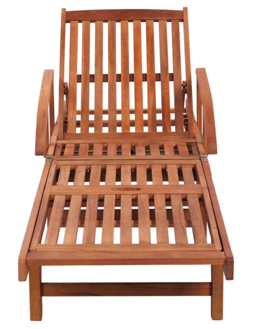 imagem de espreguiçadeira，Cadeira de repouso，Cadeira de descanso com almofadão madeira acácia maciça CFW4214336