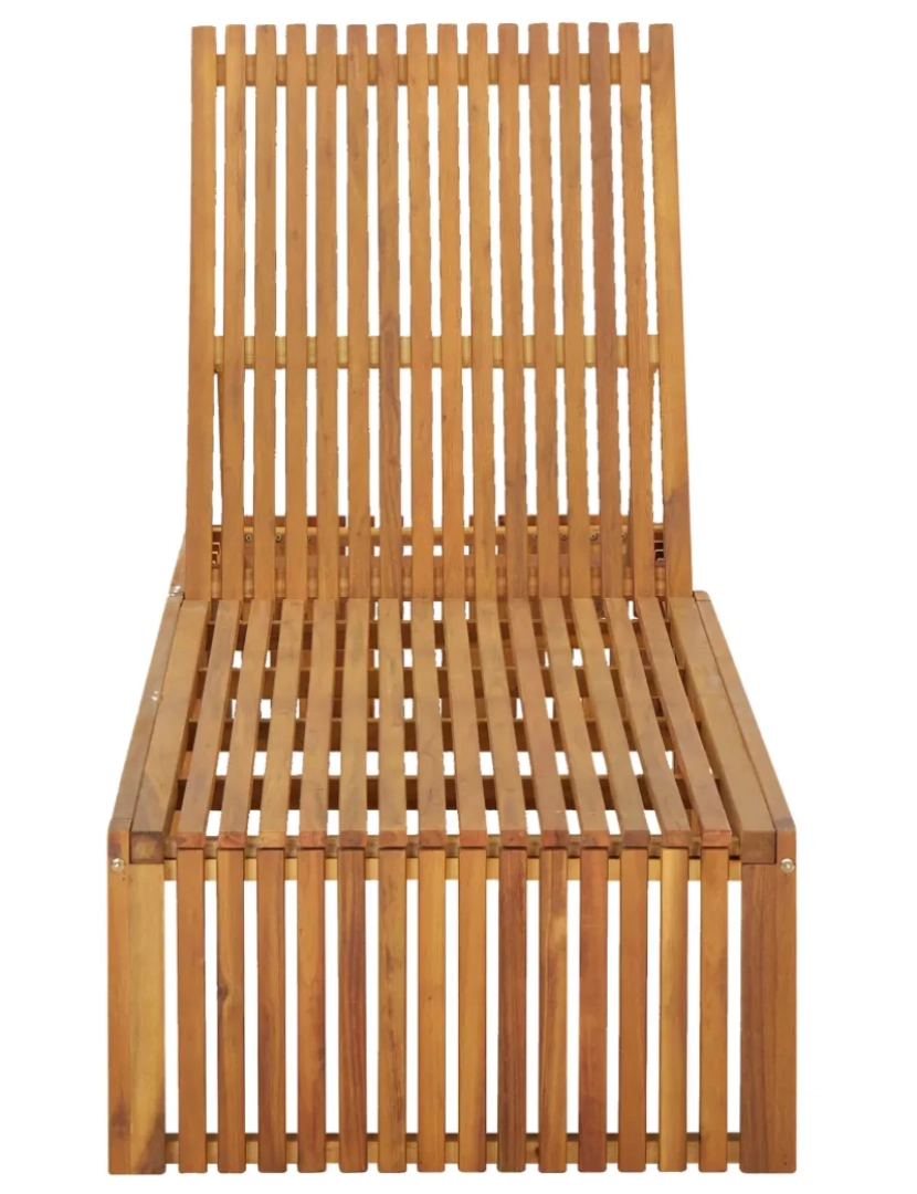 imagem de espreguiçadeira，Cadeira de repouso，Cadeira de descanso com almofadão madeira de acácia maciça CFW9844393