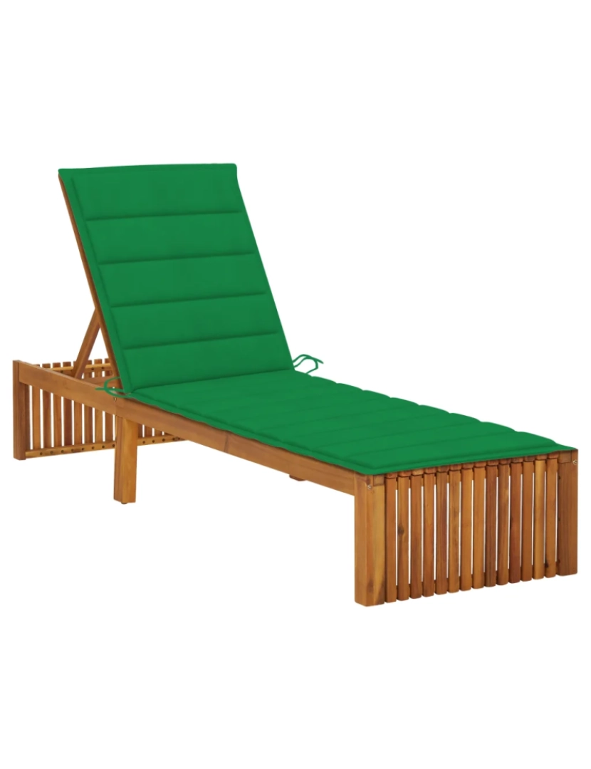 Vidaxl - espreguiçadeira，Cadeira de repouso，Cadeira de descanso com almofadão madeira de acácia maciça CFW598203