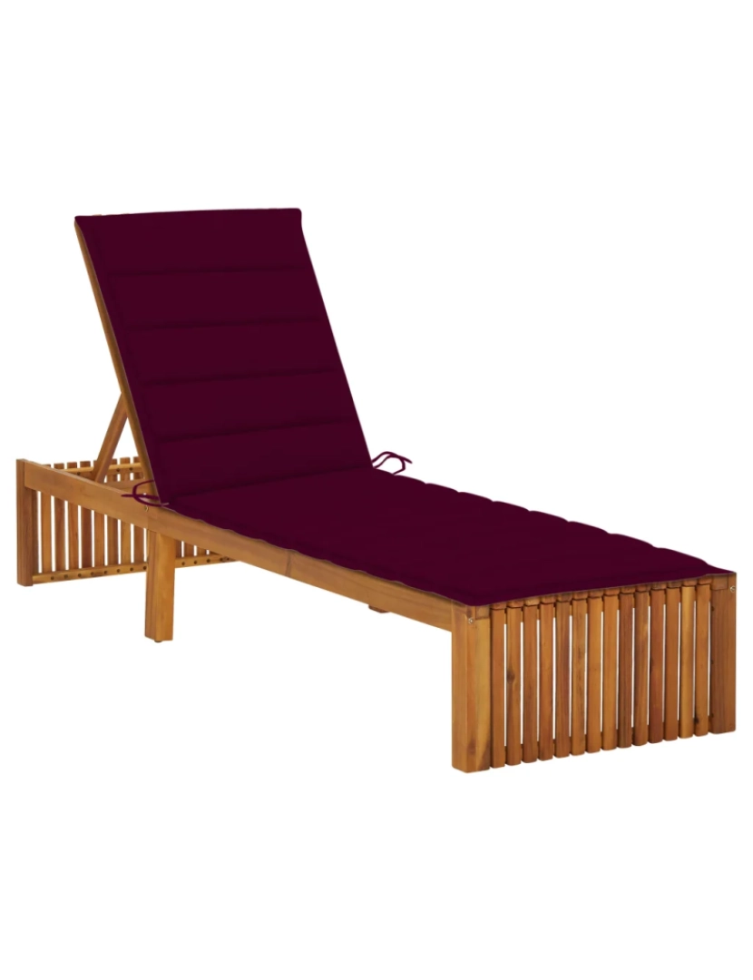 Vidaxl - espreguiçadeira，Cadeira de repouso，Cadeira de descanso com almofadão madeira de acácia maciça CFW951791