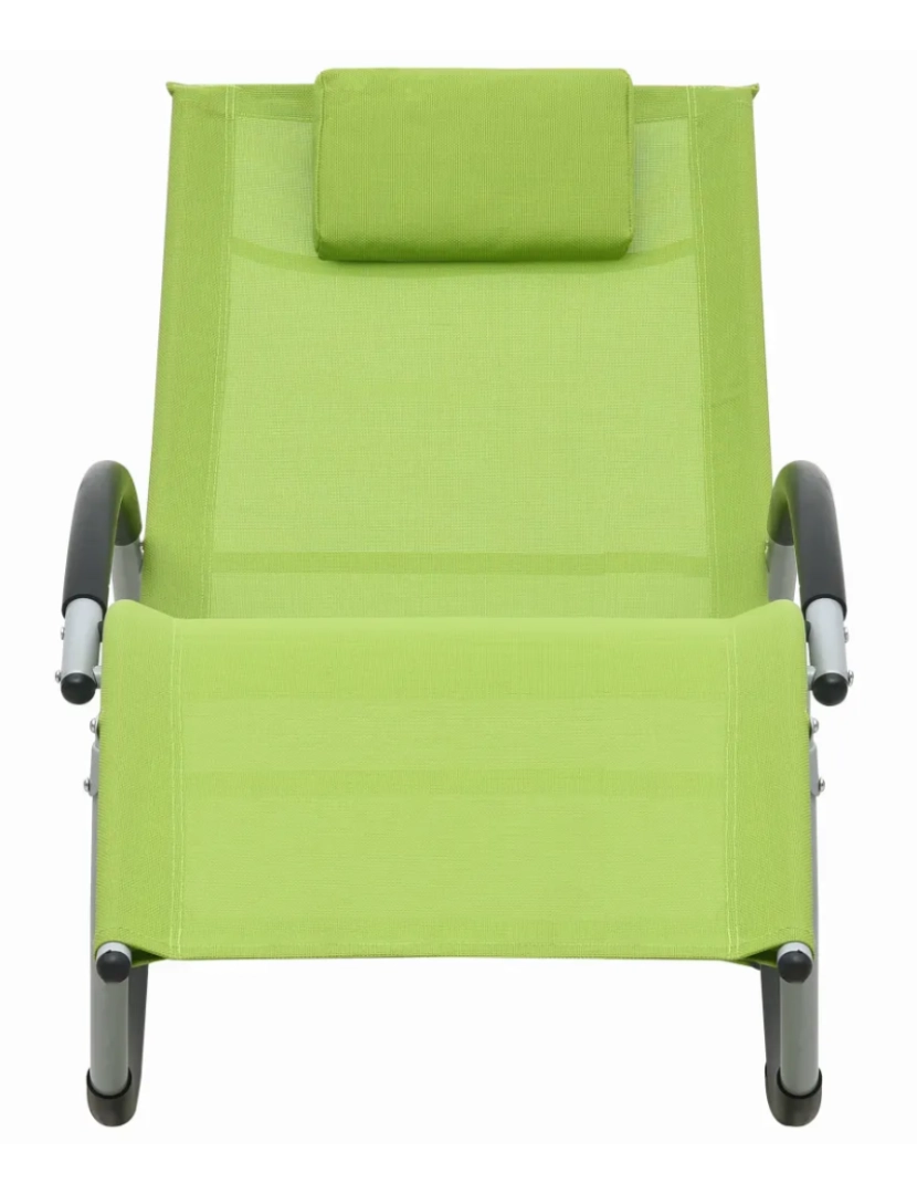 imagem de espreguiçadeira，Cadeira de repouso，Cadeira de descanso com almofadão textilene verde CFW8032362