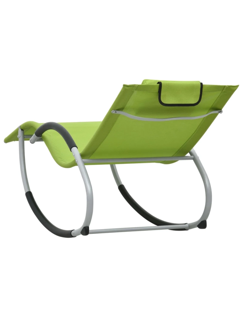 imagem de espreguiçadeira，Cadeira de repouso，Cadeira de descanso com almofadão textilene verde CFW8032364